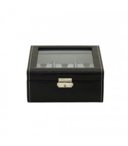 Friedrich 23 watch box black glass top for 6 watches