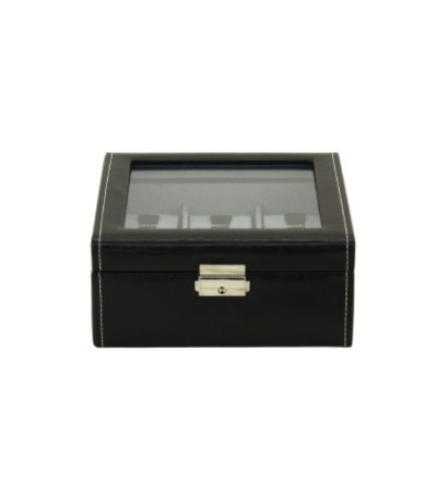 Friedrich 23 watch box black glass top for 6 watches