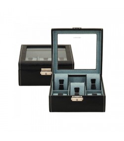Friedrich 23 watch box black glass top for 6 watches