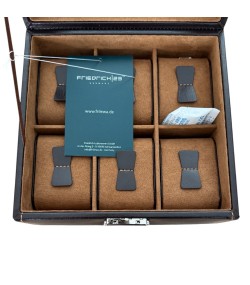 Friedrich 23 brown leather watch box for 6 watches
