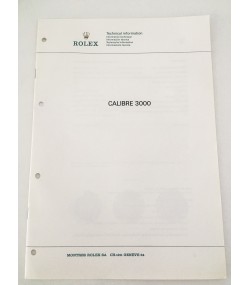 Genuine Rolex caliber 3000 Technical Information Service Catalog