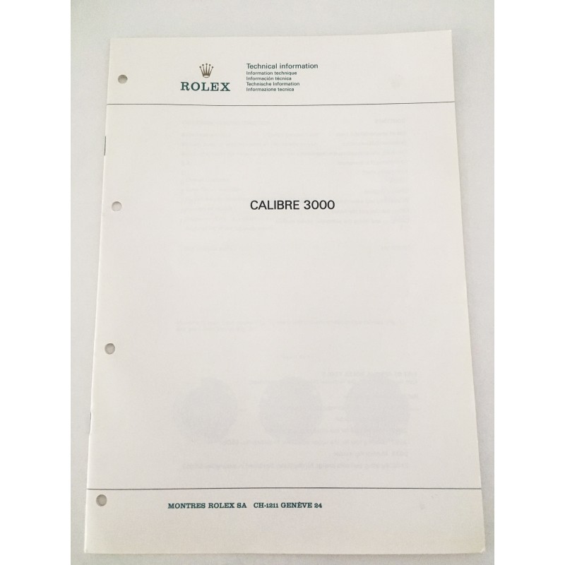 Технически каталог на Rolex кал. 3000 Технически каталог на Rolex кал. 3000