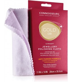Connoisseurs Gold Jewellery Cleaning Cloth Ultrasoft Polishing Cloths to Clean, Buff & Restore Shine CONN738