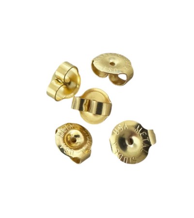 Gold-Plated Ear Studs – Hypoallergenic, 6 mm (Set of 10)