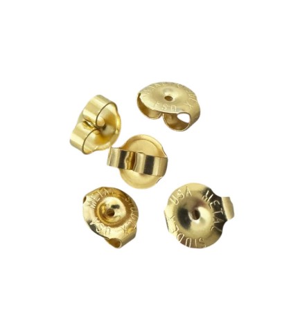 Gold-Plated Ear Studs β Hypoallergenic, 6 mm (Set of 10)