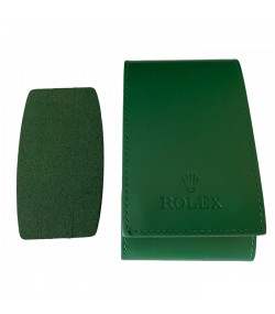 Green watch leather Rolex travel pouch