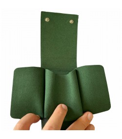 Green watch leather Rolex travel pouch