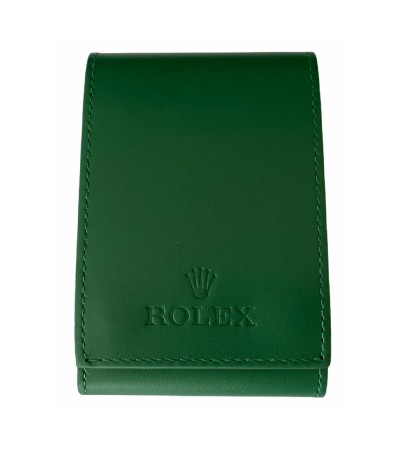 Green watch leather Rolex travel pouch