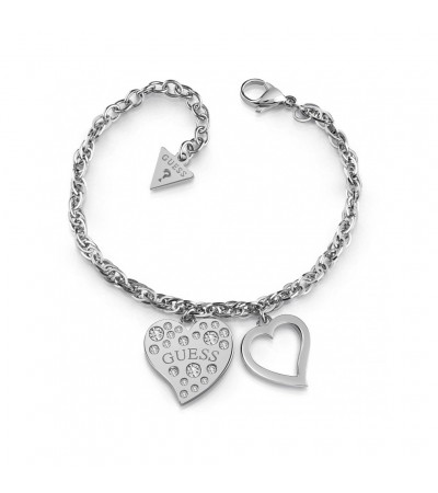 Guess women's bracelet with hearts and SWAROVSKI stones UBB78094-S
