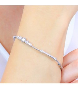 Guess women's bracelet with white zircons JUBB01407JWRHS