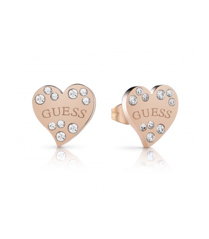 Guess women's rose gold earrings with SWAROVSKI stones UBE78053