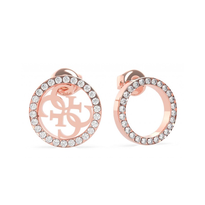 Обеците Guess в розово злато с кристали SWAROVSKI UBE79100 Обеците Guess в розово злато с кристали SWAROVSKI UBE79100