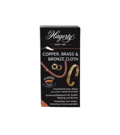 Hagerty Copper, Brass & Bronze Cloth: Polishing Cloth for Copper, Brass and Bronze Jewellery, Hagerty