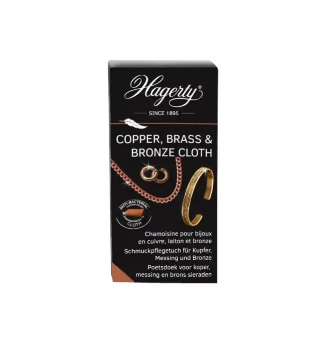 Hagerty Copper, Brass & Bronze Cloth: Polishing Cloth for Copper, Brass and Bronze Jewellery, Hagerty