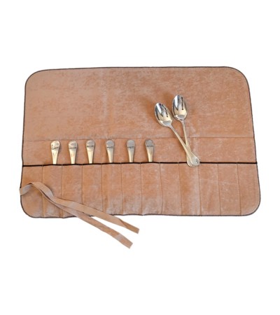 Hagerty Silver Guard Cutlery Rolls A119004, cutlery roll for 12 silver fruit or dessert spoons