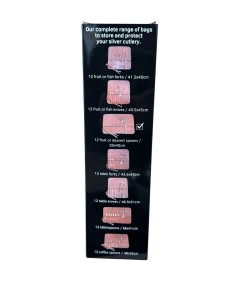 Hagerty Silver Guard Cutlery Rolls A119004, cutlery roll for 12 silver fruit or dessert spoons