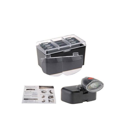 Head magnifier, high-power 3.5x LED glasses