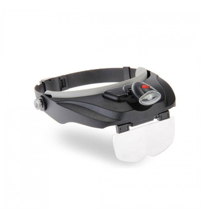 Head magnifier, high-power 3.5x LED glasses