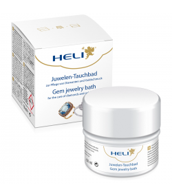 Heli gem jewelry bath with rinsing basket and cleaning cloth, jeweler's packaging, 150 ml