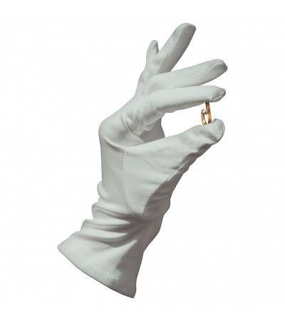 Heli presentation gloves, microfiber, silver-gray, size S, 1 pair
