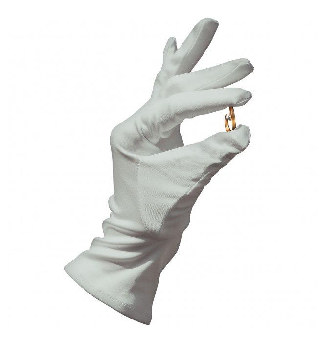 Heli presentation gloves, microfiber, silver-gray, size S, 1 pair