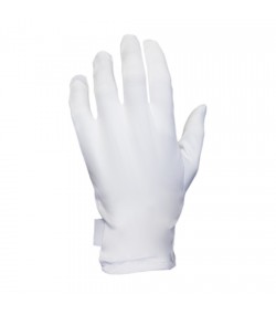 Heli presentation gloves, white, size M, 1 pair, microfiber and cotton