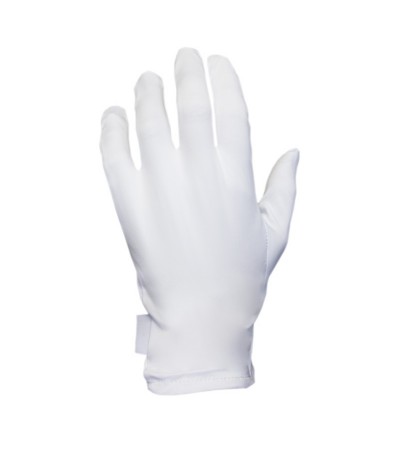 Heli presentation gloves, white, size M, 1 pair, microfiber and cotton