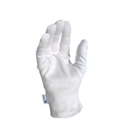 Heli presentation gloves, white, size M, 1 pair, microfiber and cotton