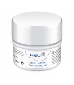 Heli silver jewelry bath with rinsing basket and cleaning cloth, jeweler's packaging 150 ml