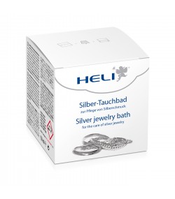 Heli silver jewelry bath with rinsing basket and cleaning cloth, jeweler's packaging 150 ml