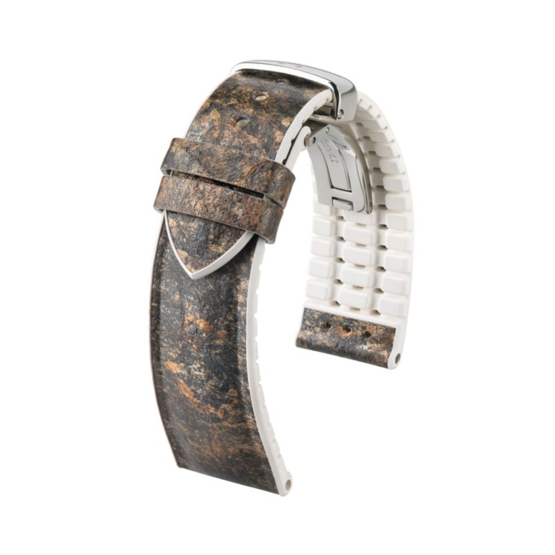 Кафява кожена каишка за часовник Hirsch Stone M 18 мм Кафява кожена каишка за часовник Hirsch Stone M 18 мм