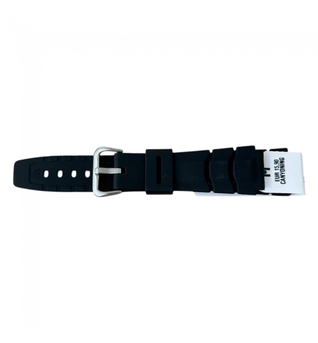 Hirsch CANYONING black rubber strap for diver watches, 20 mm, 46458850-2-20