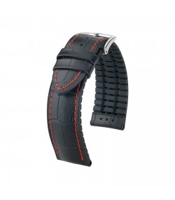 Hirsch George L black calf leather watch strap 20 mm 0925128052-2-20