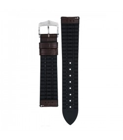 Hirsch George L dark brown calf leather watch strap 20 mm 0925128010-2-20