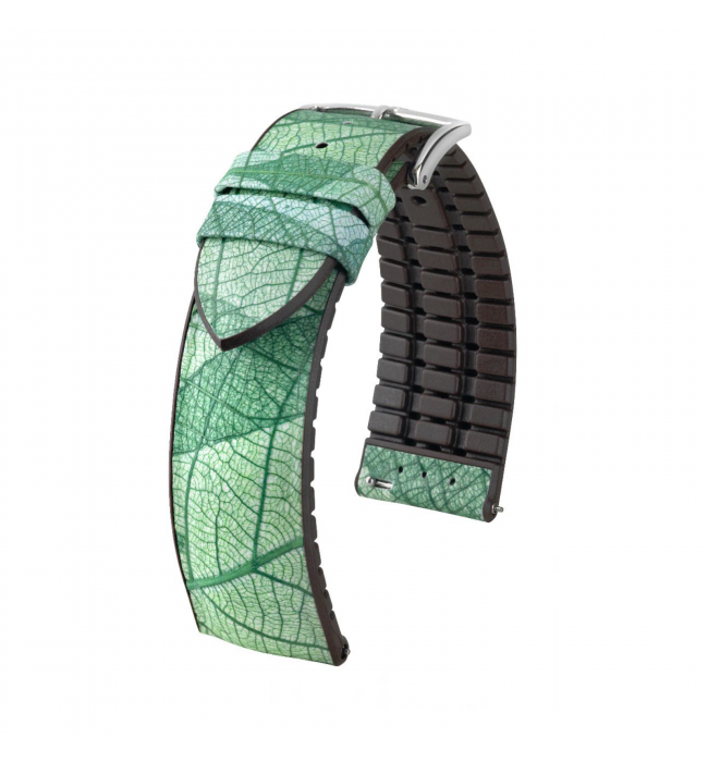Hirsch Leaf green watch strap 18 mm 0921046140-2-18