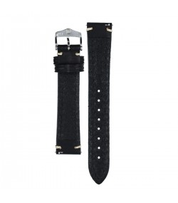 Hirsch Liberty Artisan L black calf leather watch strap 20 mm 10900250-2-20