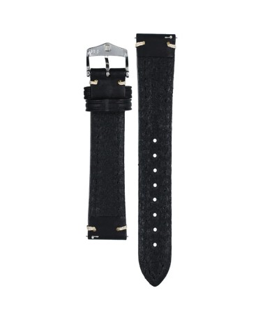 Hirsch Liberty Artisan L black calf leather watch strap 24 mm 10900250-2-24