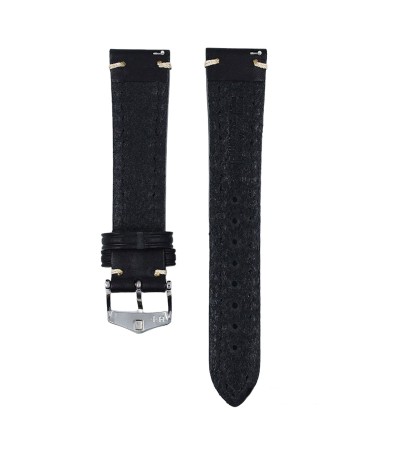 Hirsch Liberty Artisan XL black calf leather watch strap 20 mm 10920250-2-20