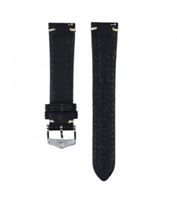 Hirsch Liberty Artisan XL black calf leather watch strap 22 mm 10920250-2-22