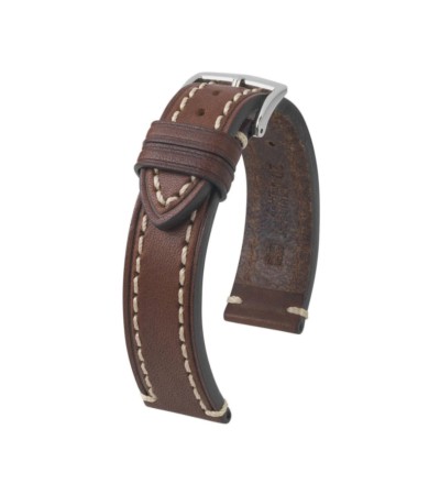Hirsch Liberty Artisan XL brown calf leather watch strap 22 mm 10920210-2-22