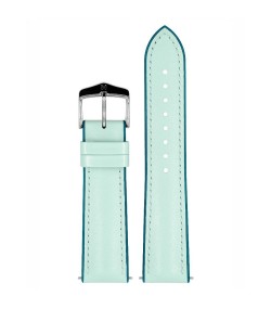 Hirsch LINDSEY light blue, Tiffany leather & rubber watch strap 18mm 0928302181-2-18