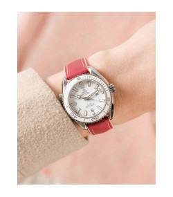 Hirsch LINDSEY pink, rose ladies leather & rubber watch strap 18mm 0922202125-2-18