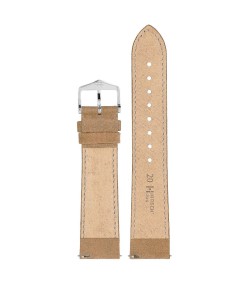 Hirsch Osiris Nubuk beige calf leather watch strap, 18 mm, 03433090-2-18