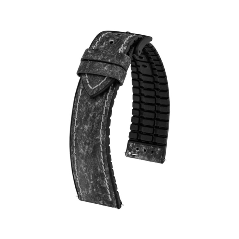 Кожена каишка за часовник Hirsch Stone L тъмносива, 20 мм Кожена каишка за часовник Hirsch Stone L тъмносива, 20 мм