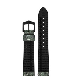 Hirsch Stone L green leather watch strap, 19 mm, 0925044040-5-19