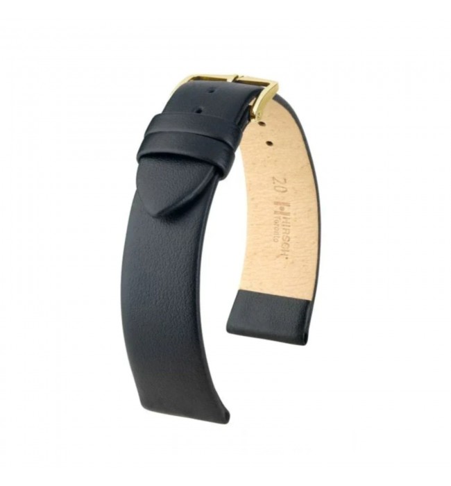 Hirsch Toronto L black calf leather watch strap 17 mm 03702050-1-17