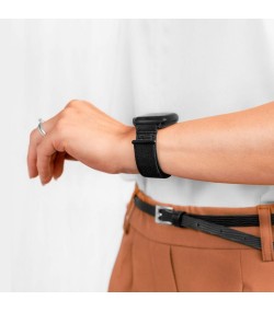 Hirsch Velcro Black Watch Strap Soft, Elastic & Versatile, 22 mm