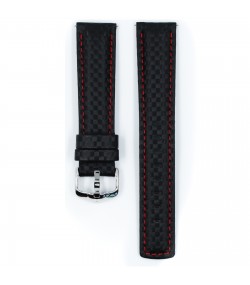Hirsch watch Carbon strap L 18mm 02592052-2-18