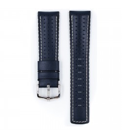 Hirsch watch leather strap TIGER L blue 20mm 0915075080-2-20