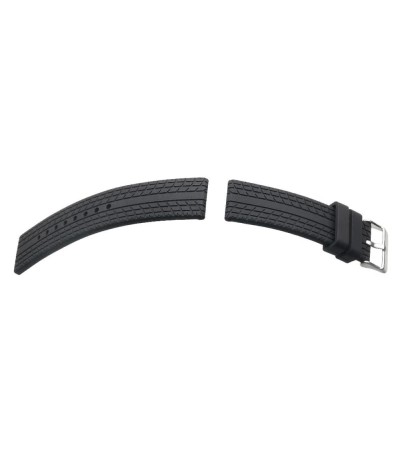 Hirsch WHEELER black rubber strap for diver watches, 22 mm, 40718850-2-22